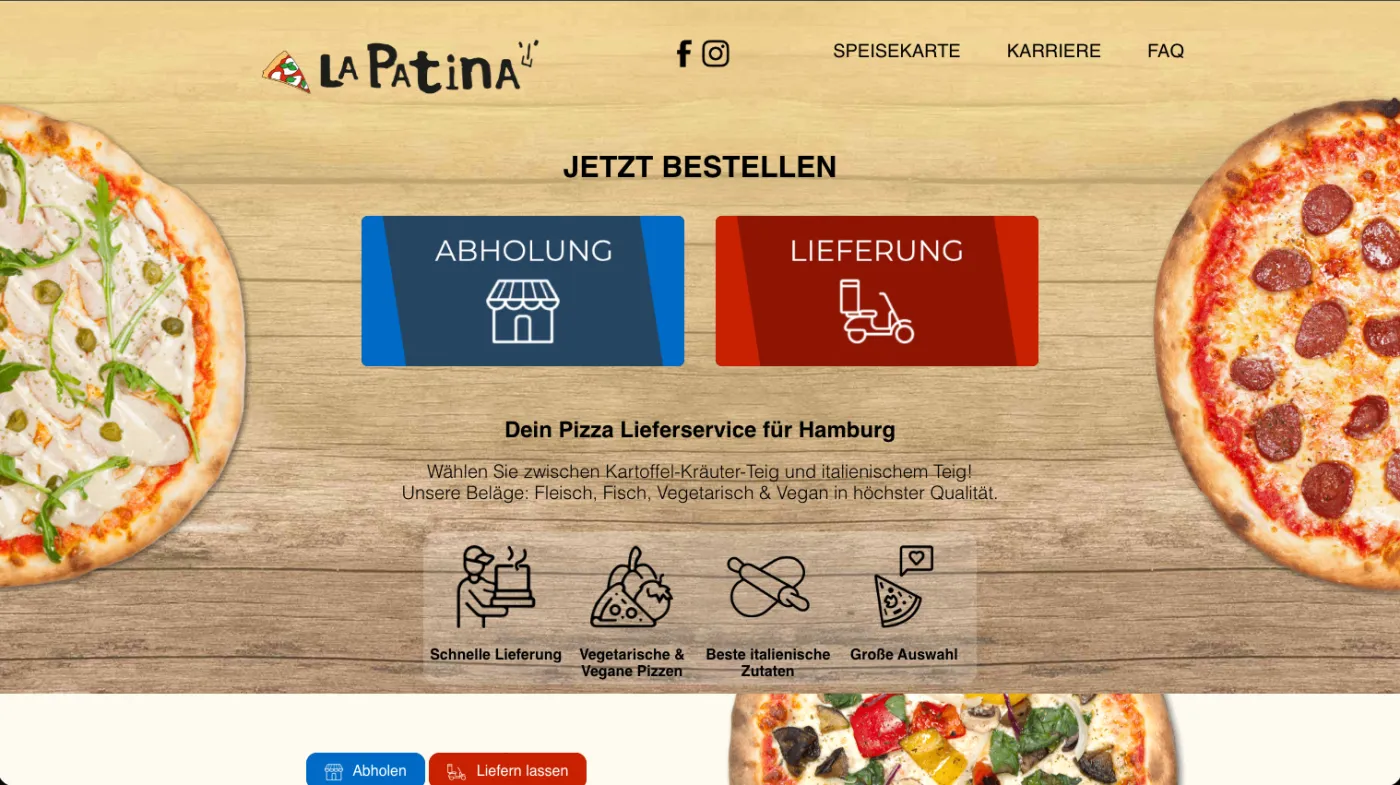 Webshop La Patina auf dem Desktop